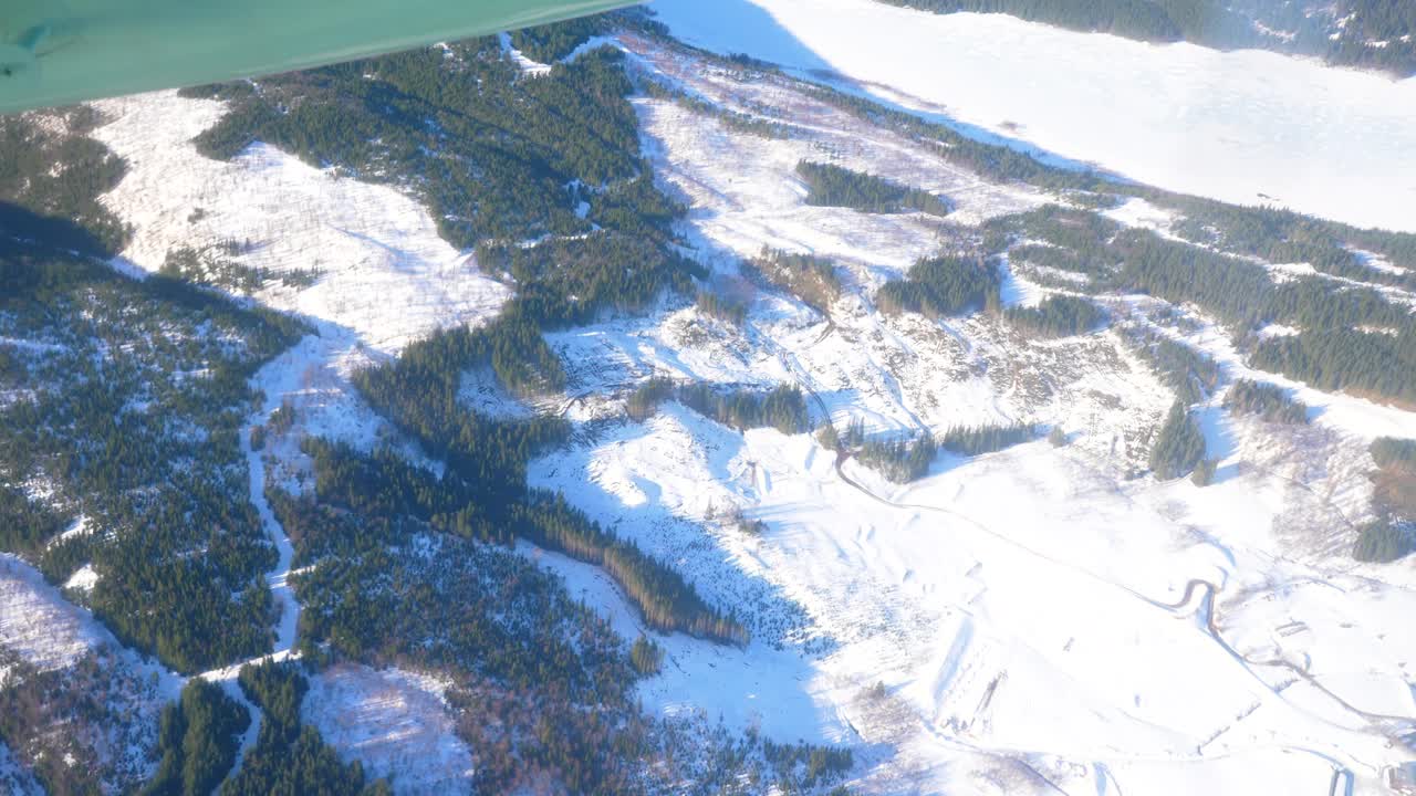 从飞机上俯瞰，挪威罗弗敦岛视频下载