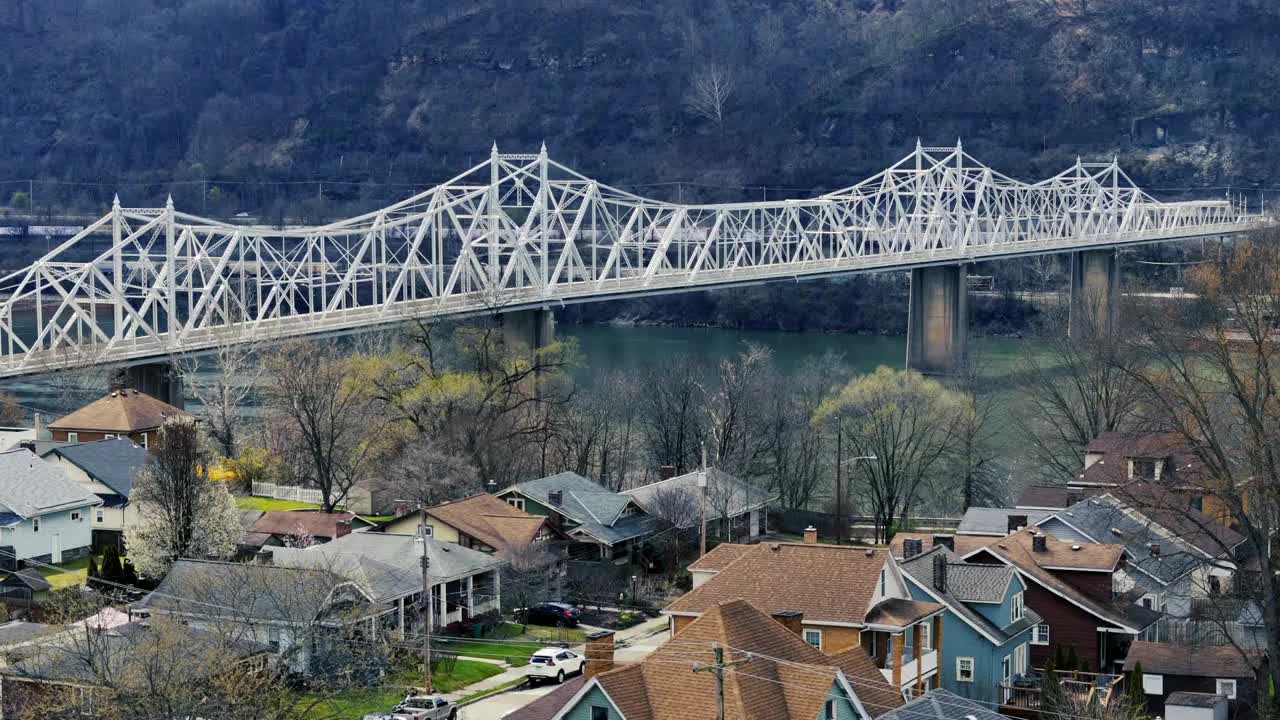 安布里奇大桥上升鸟瞰图视频下载