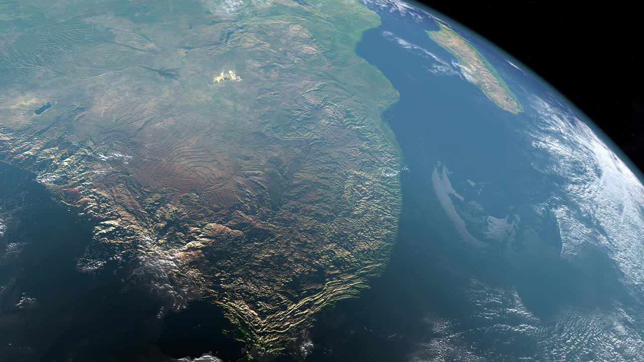 美国德拉肯斯堡山脉。太空鸟瞰图视频下载