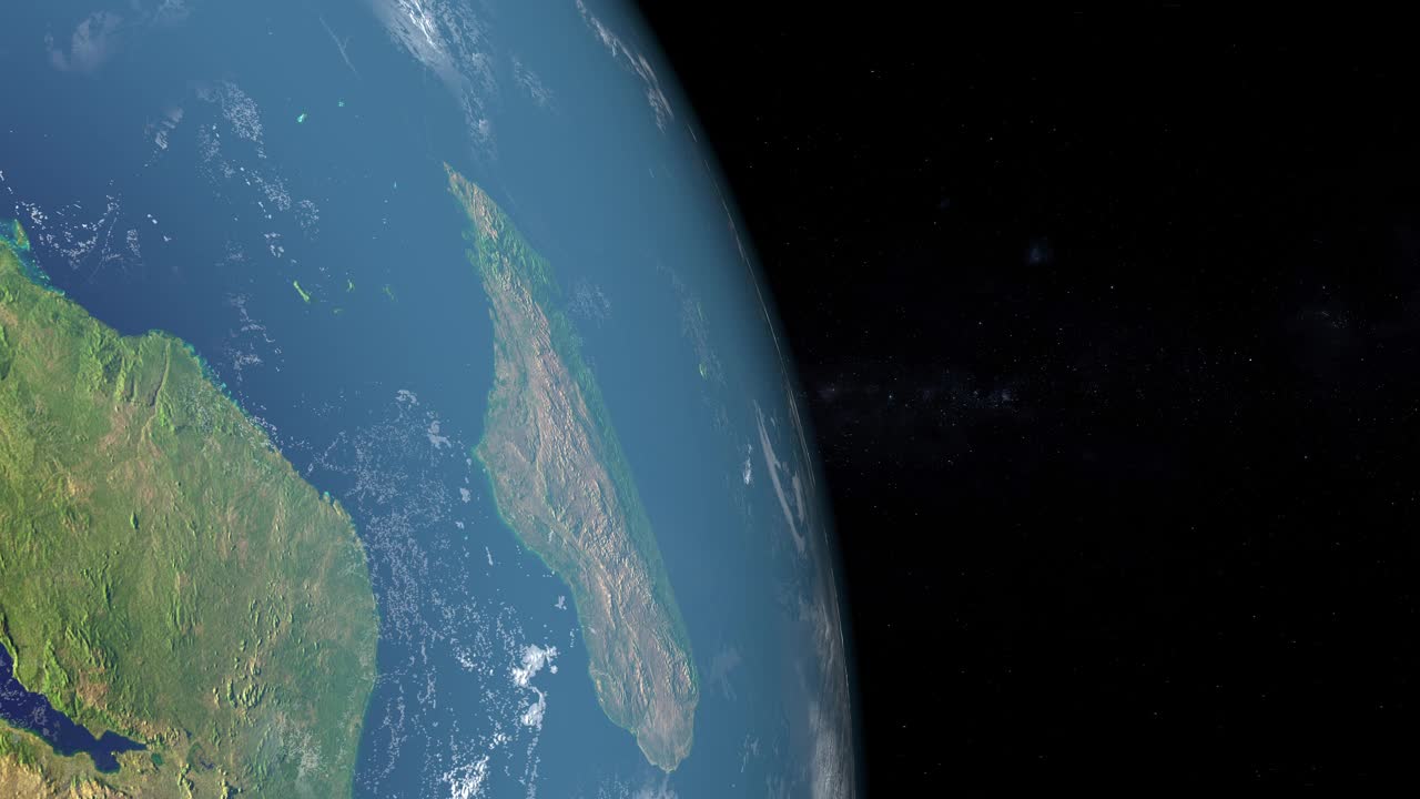 马达加斯加岛，非洲。太空鸟瞰图视频下载