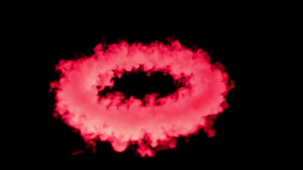 红烟圈的循环效果视频下载