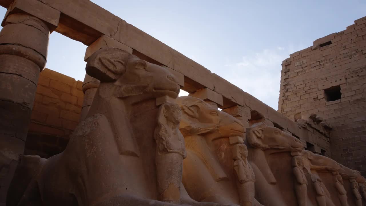 探索卡纳克古神庙在埃及。视频下载