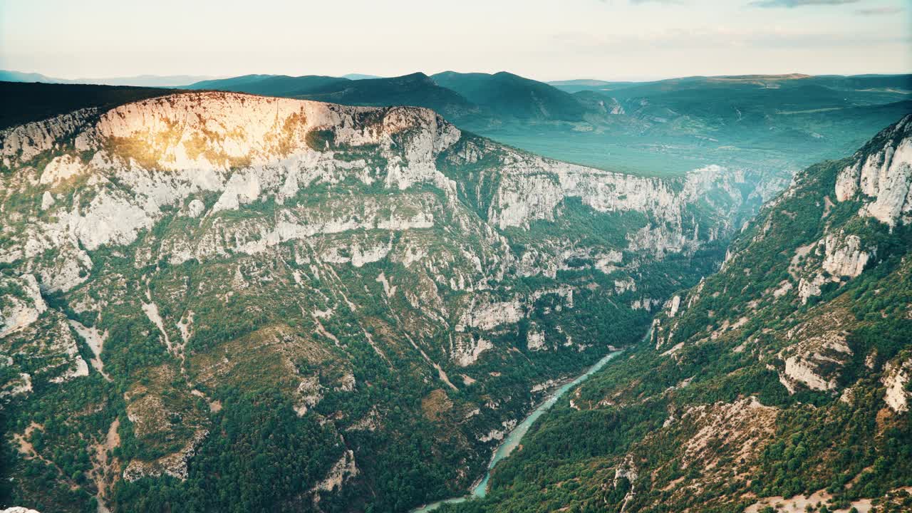 法国普罗旺斯的弗登峡谷。间隔拍摄视频下载