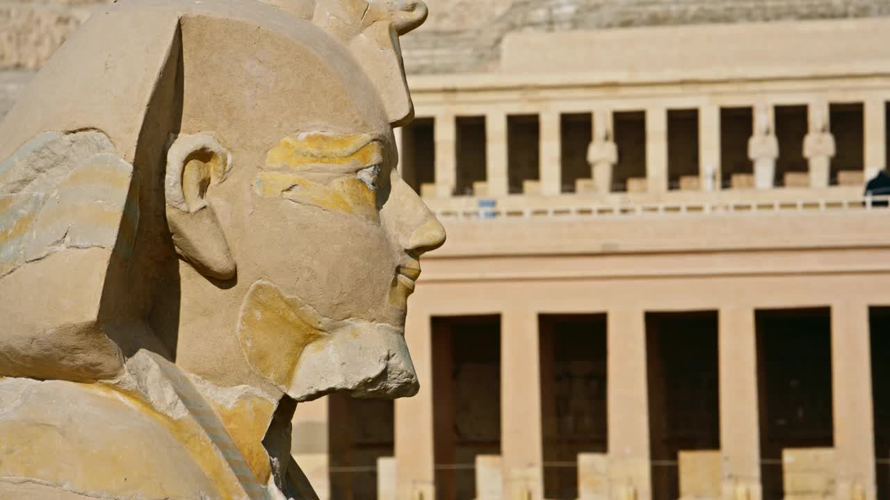 埃及卢克索的哈特谢普苏特神庙。视频下载