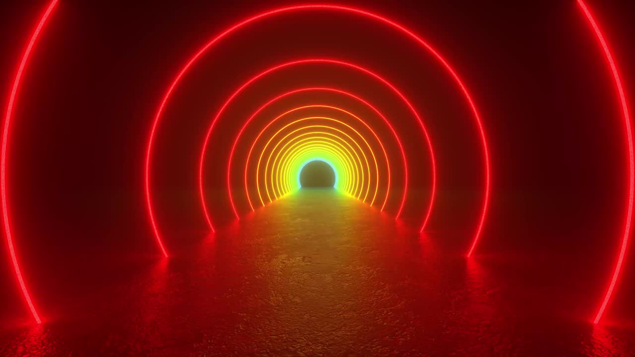 红光隧道视频素材