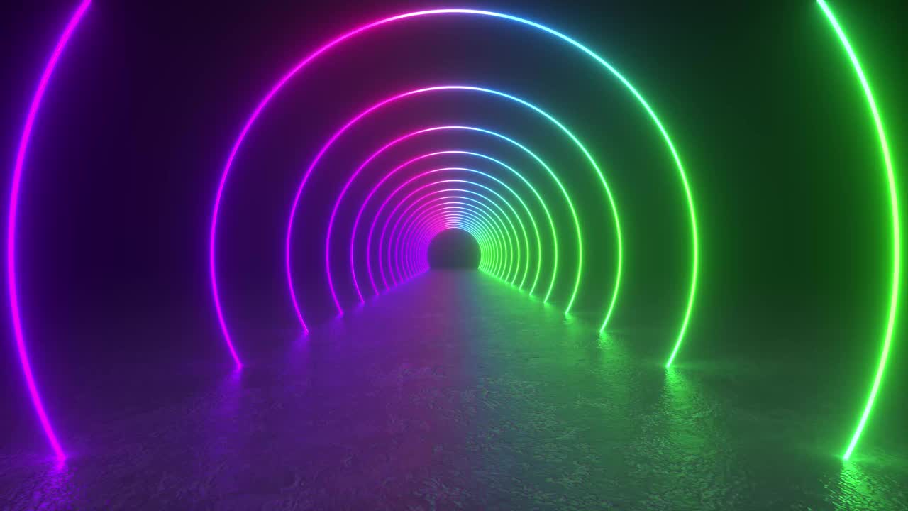 红光隧道视频素材
