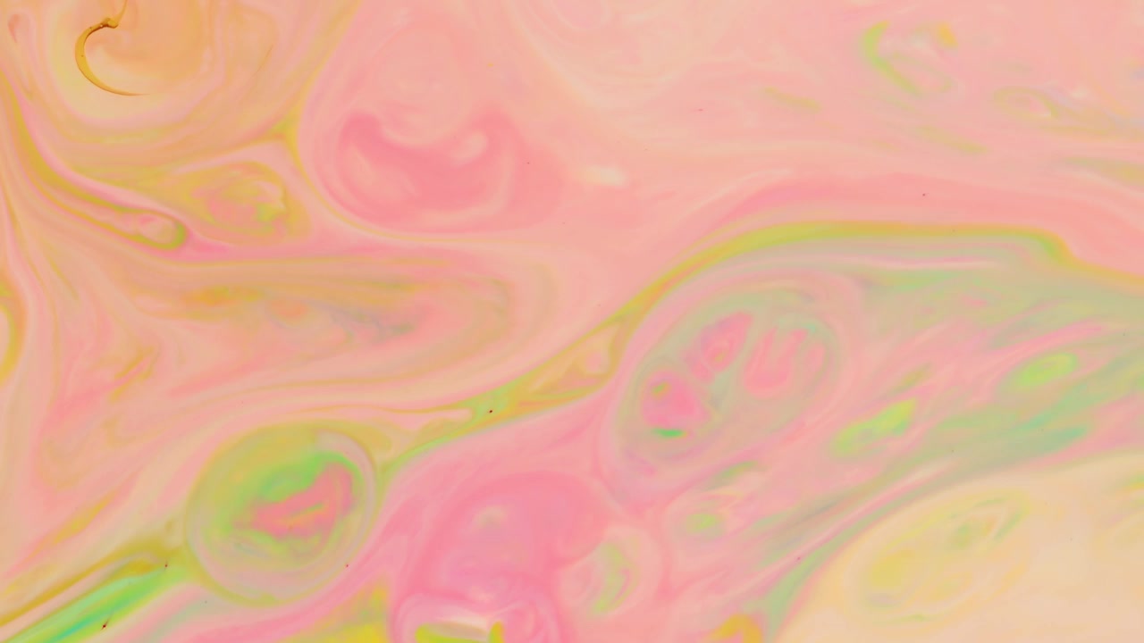 移动多色流体艺术纹理液体墨水背景与漩涡视频下载