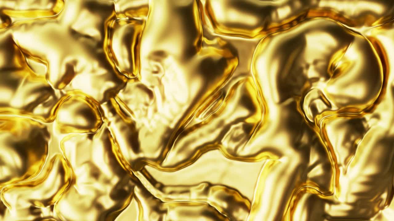 金色膨胀波动画背景视频素材