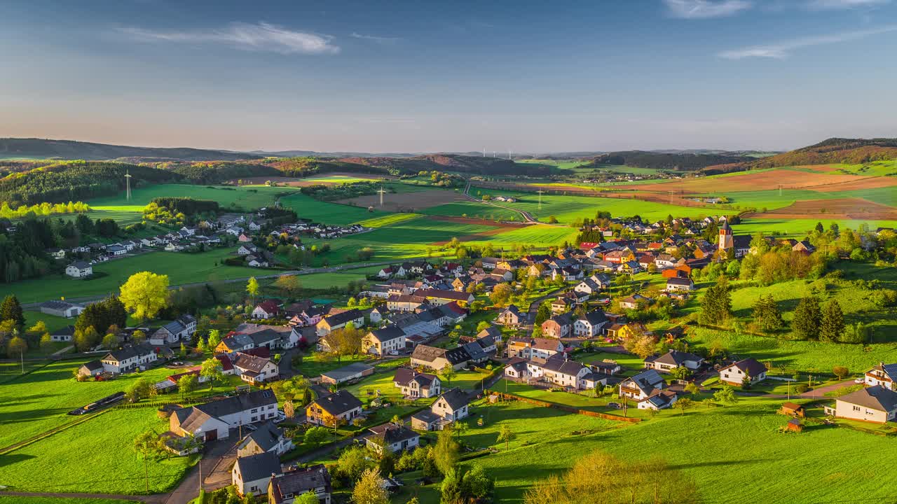 德国农村的一个村庄视频下载