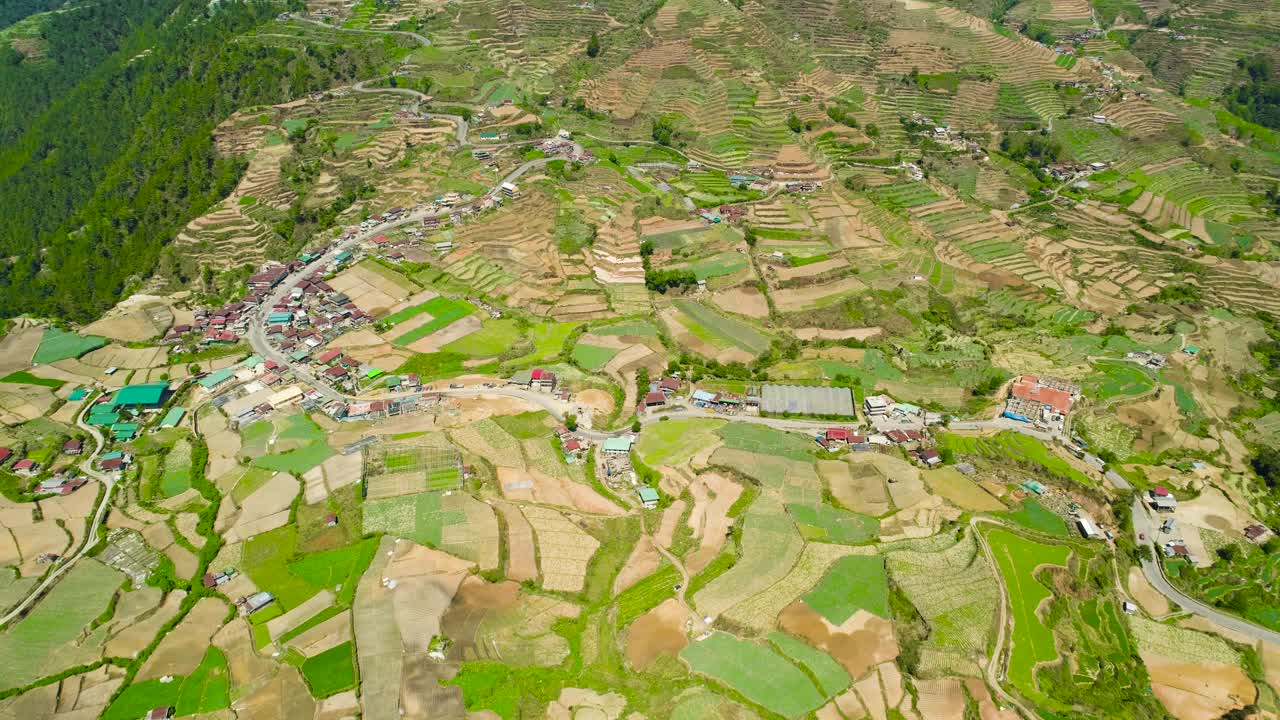 菲律宾吕宋岛山区的农田视频下载