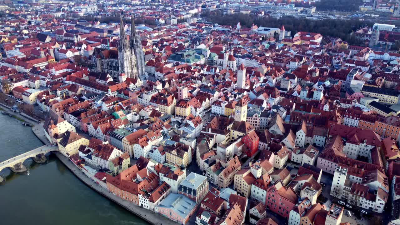 雷根斯堡老城和大教堂视频下载