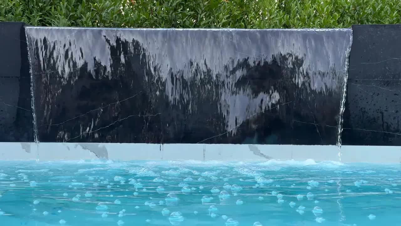 现代园林装饰中的瀑布视频下载