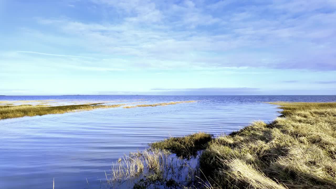 北弗里斯兰瓦登海，从叙尔特岛的兰托姆眺望视频下载