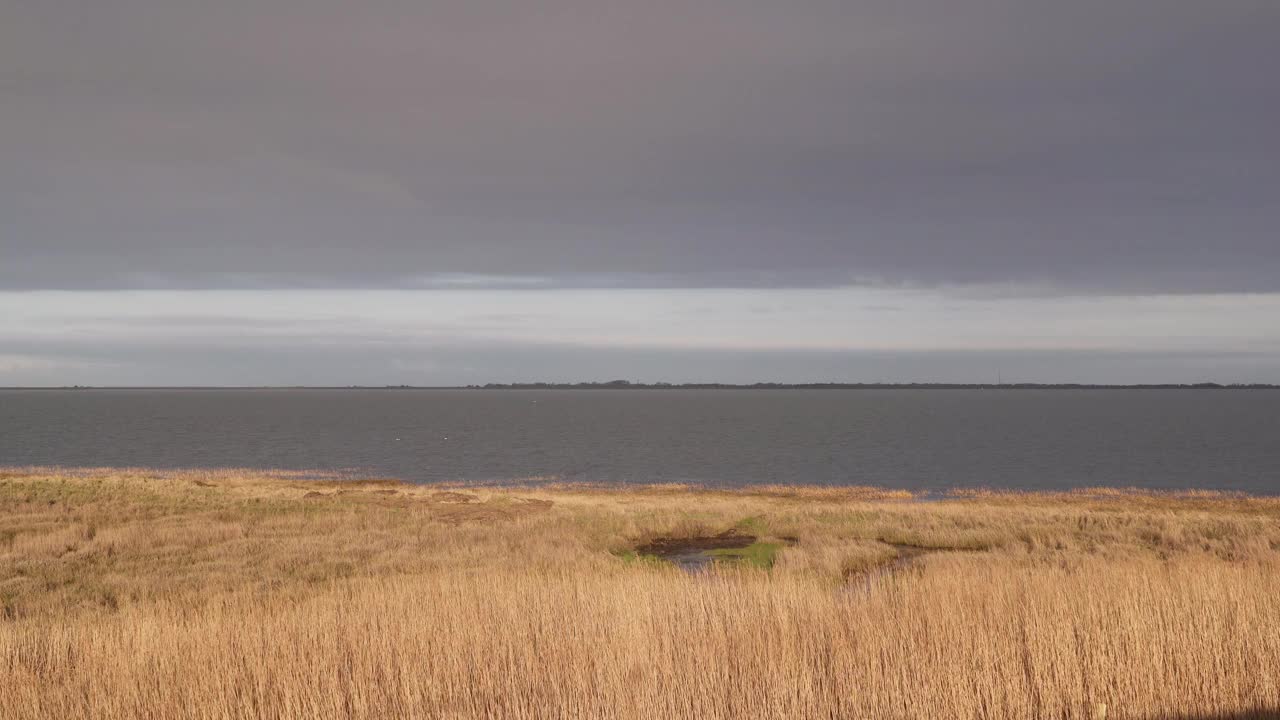 北弗里斯兰瓦登海，从叙尔特岛的兰托姆眺望视频下载