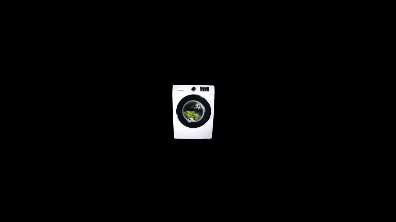 黑色背景的洗衣机视频下载
