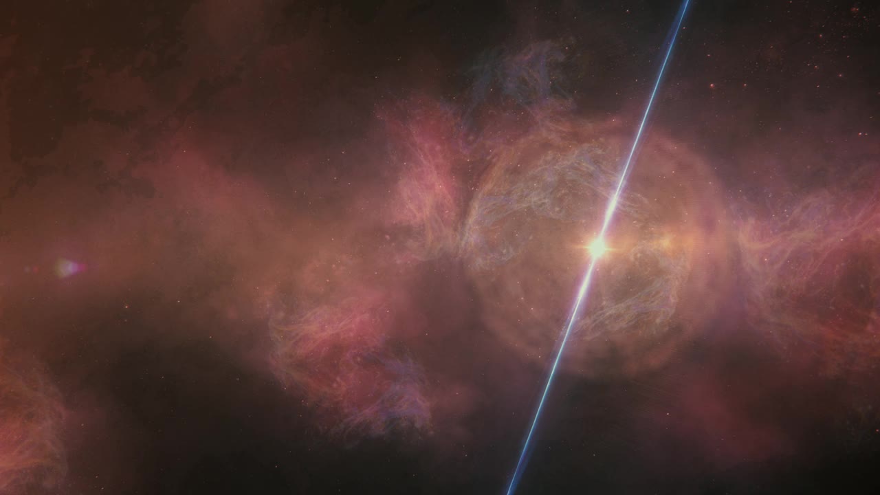 黑洞喷出的冲击波经过宇宙飞船视频下载