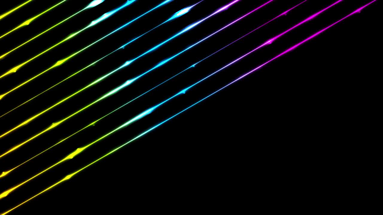 五彩霓虹闪亮的线条抽象的科技运动背景视频下载