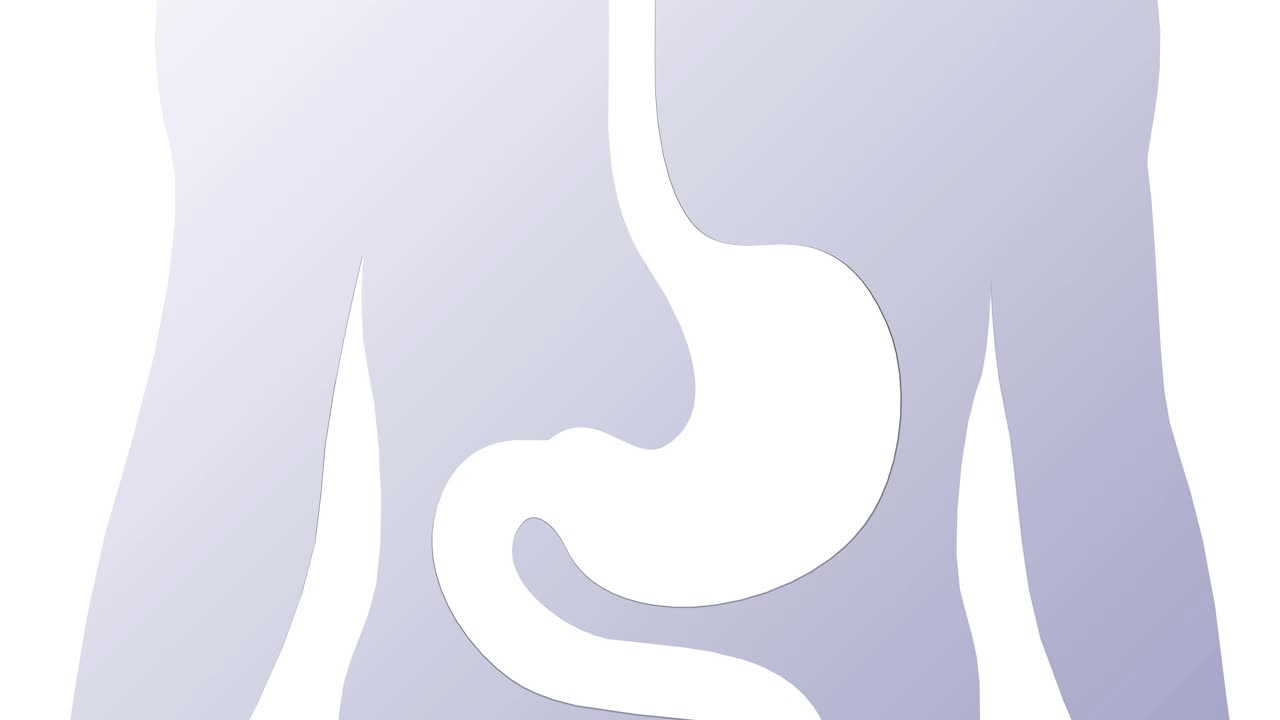 人类胃灼热的三维图形动画。视频下载