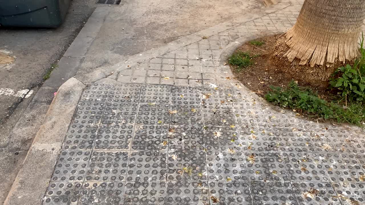 塑料布扔在人行道上视频下载
