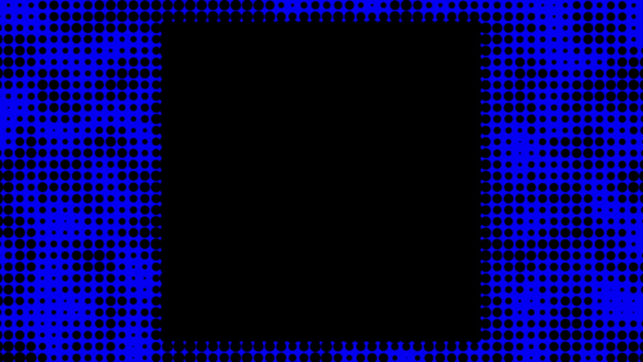 黑色方块在蓝色半色调图案视频下载
