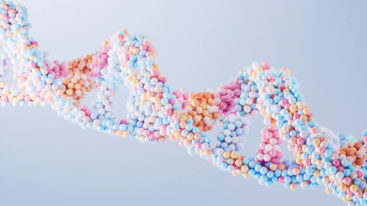 DNA生物学概念，3d渲染。视频下载