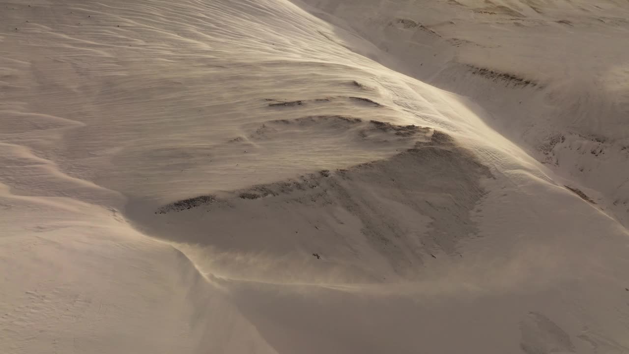 强风吹过雪山视频素材