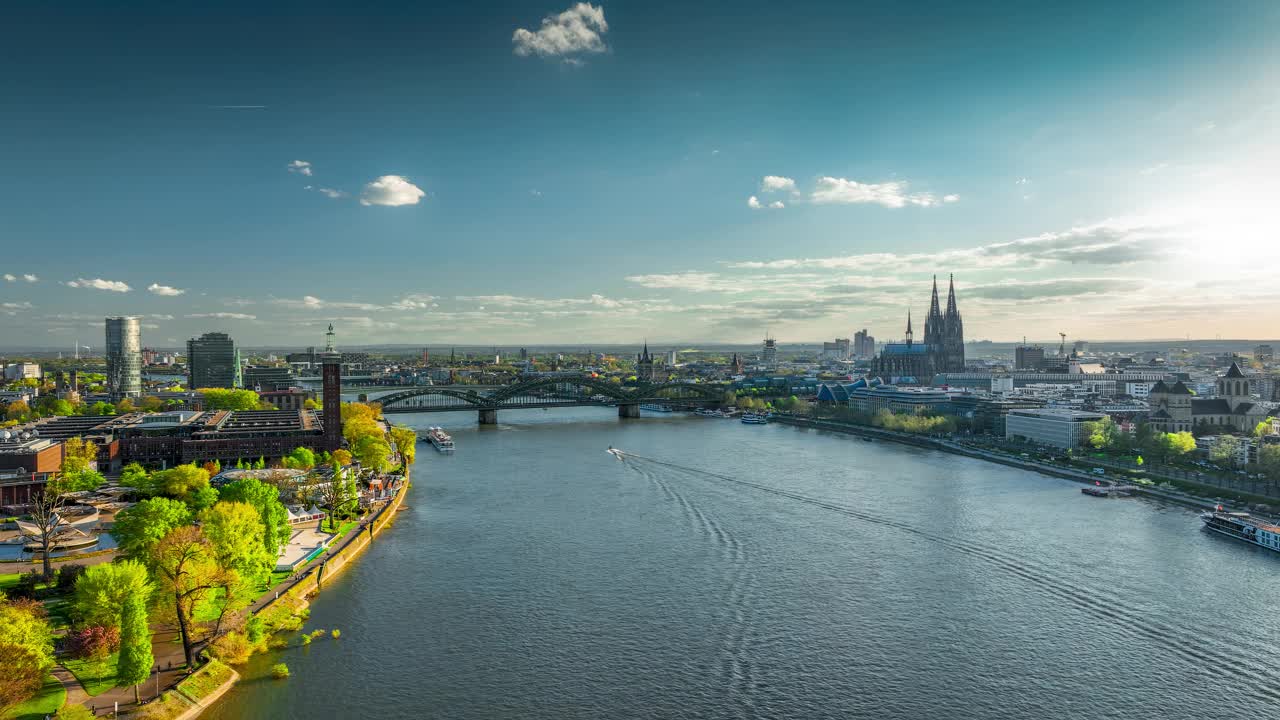 科隆的莱茵河视频下载