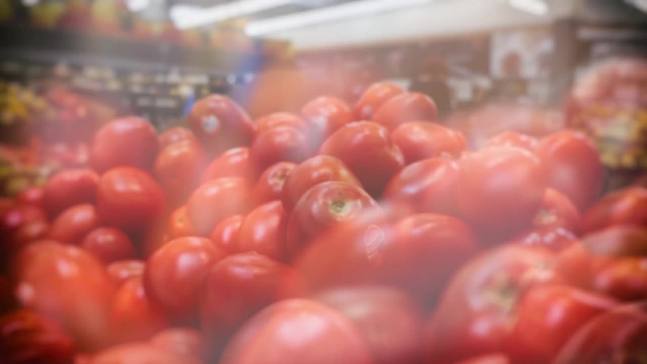 超市里的新鲜蔬菜视频下载