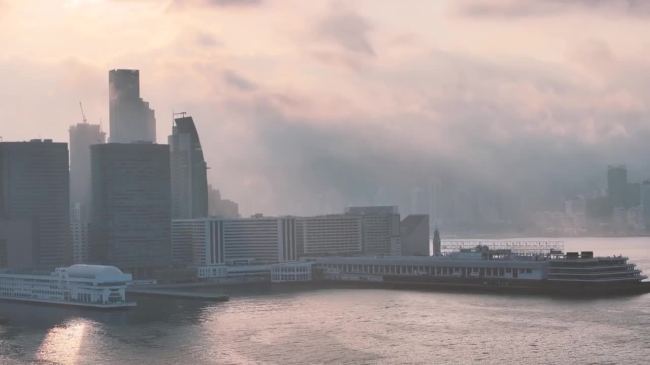 香港尖沙咀的日出视频下载