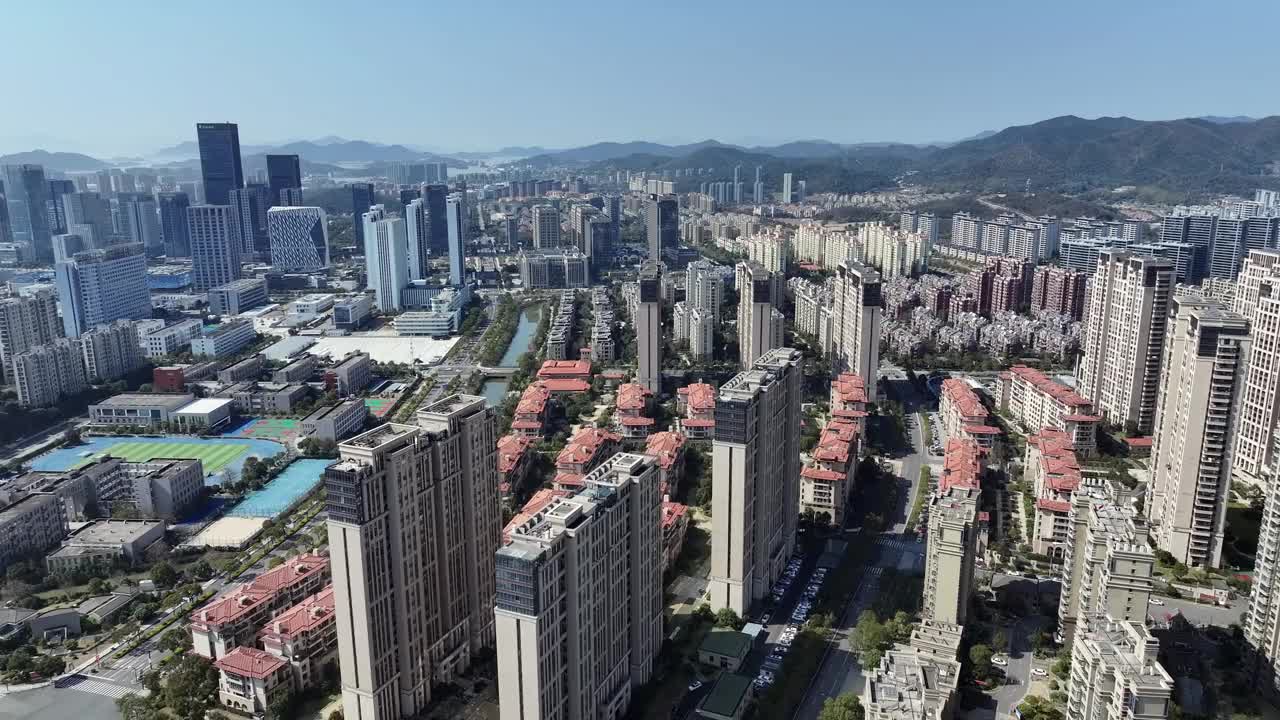鸟瞰中国的一个房地产项目视频下载
