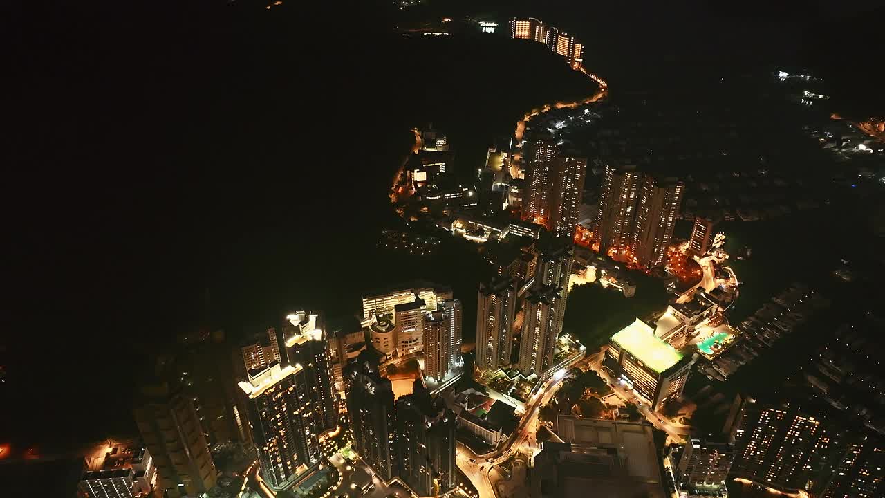 香港香港仔美丽的夜景视频下载