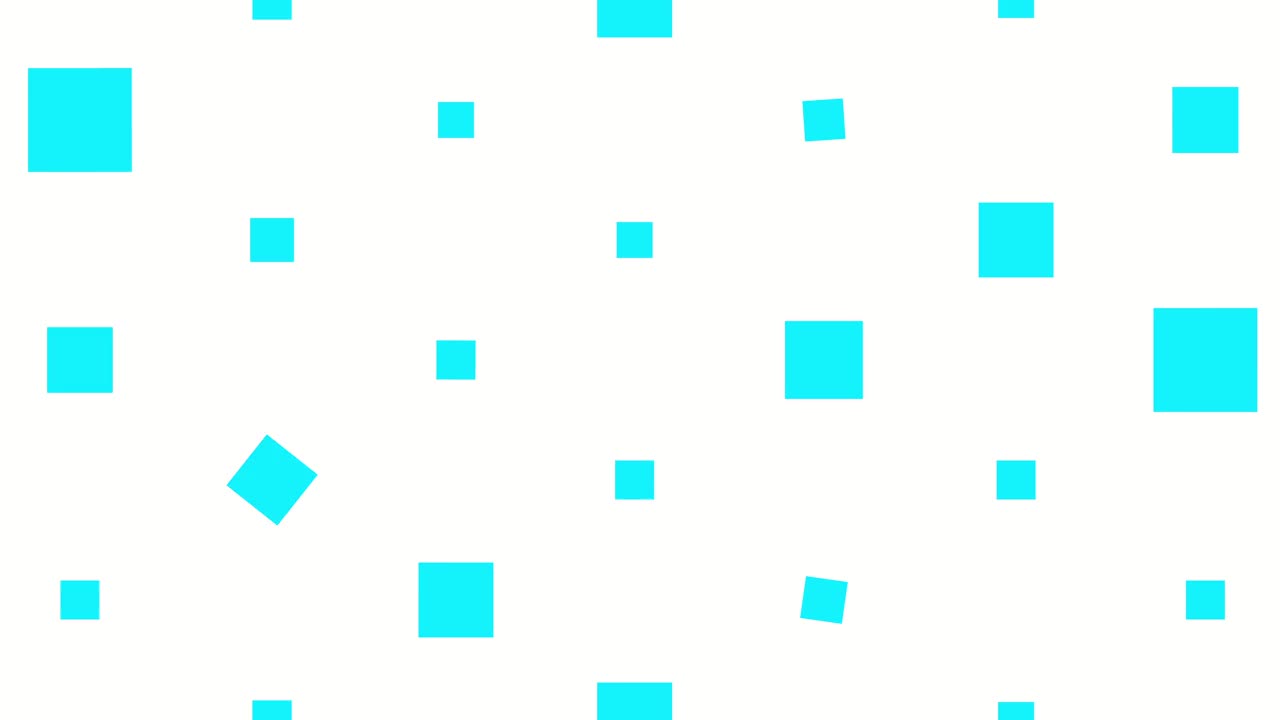 白色背景上的抽象蓝色方块视频下载
