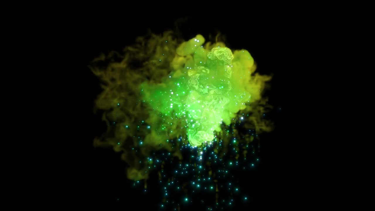 绿色烟雾循环效果动画视频下载