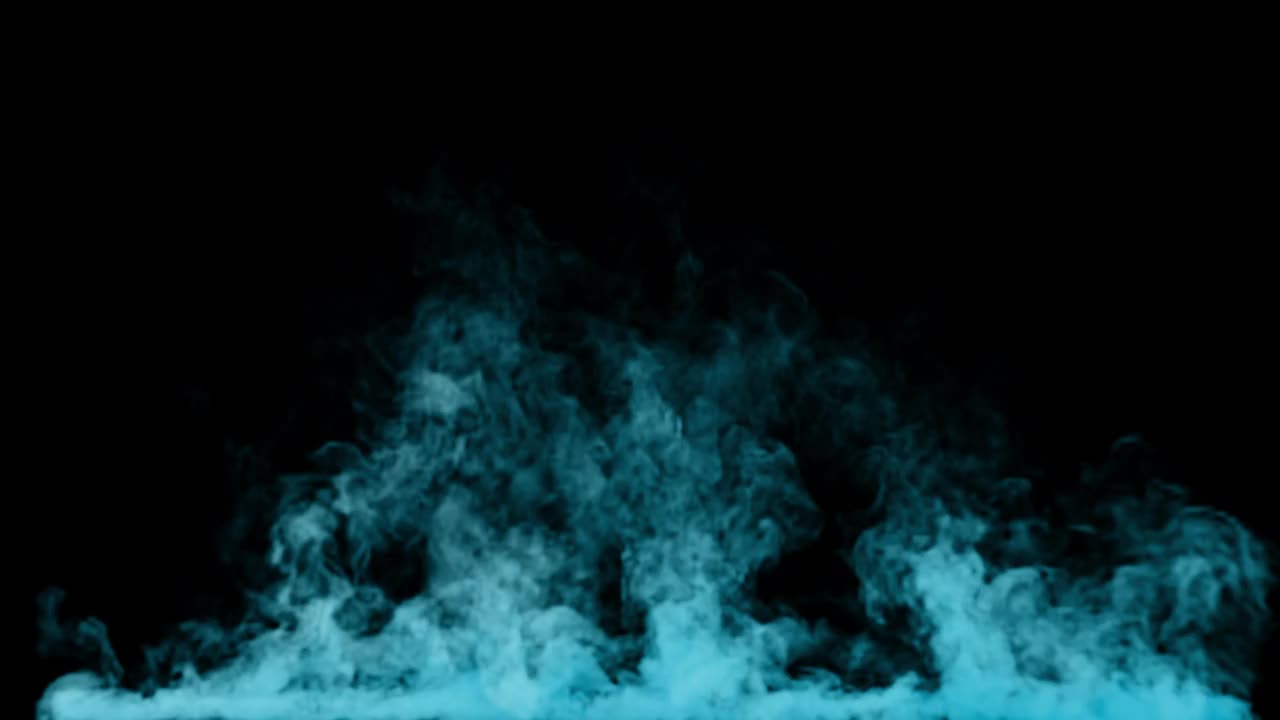 蓝色烟雾与粒子循环效果视频下载