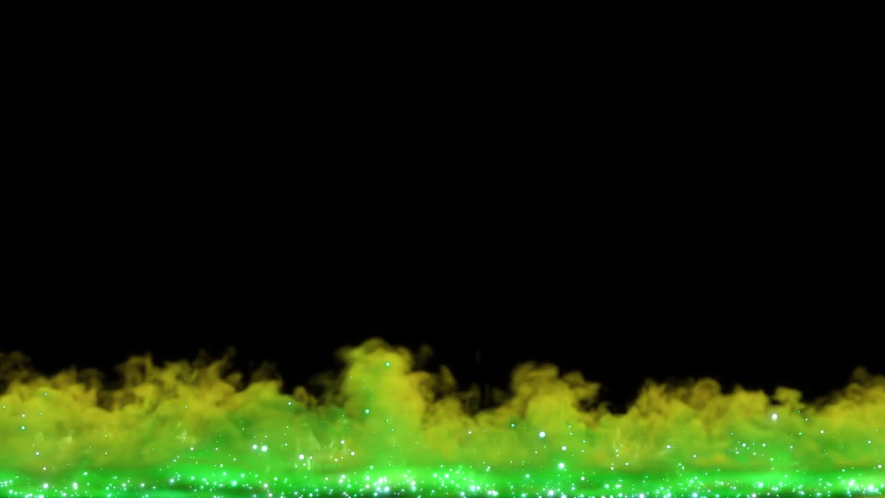 绿色烟雾与颗粒循环效果视频下载