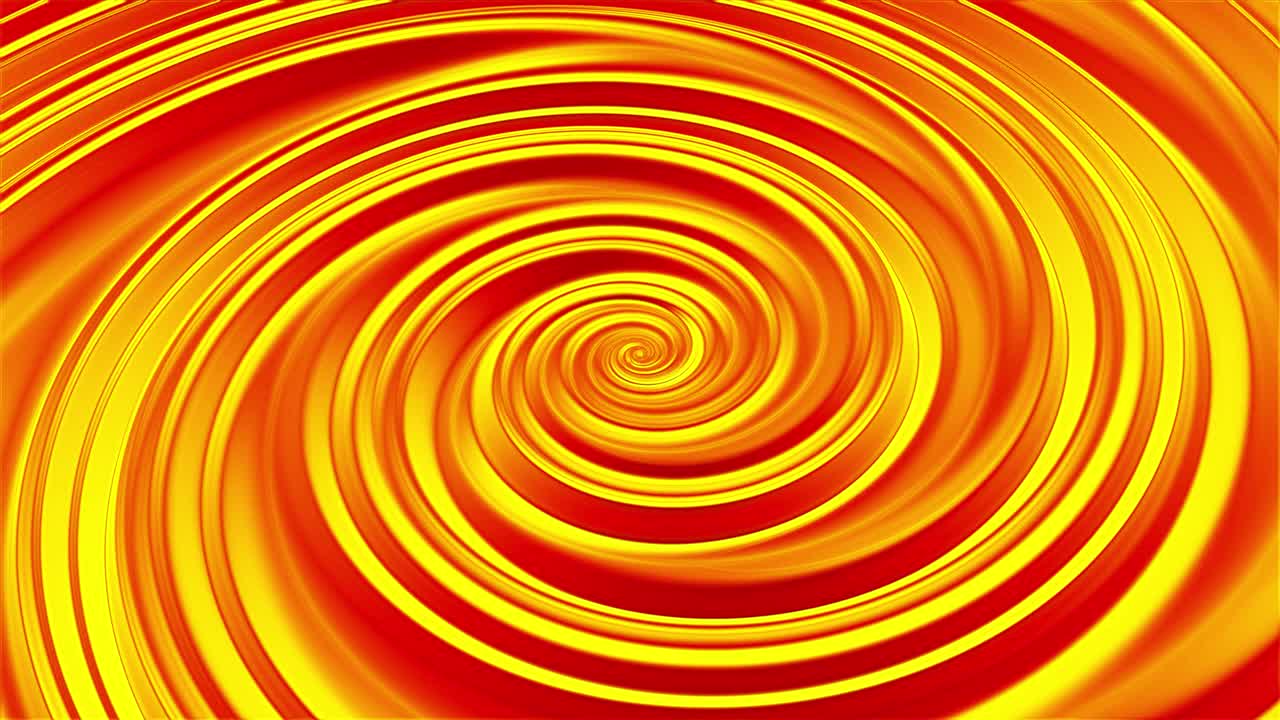 红色和黄色的抽象移动和旋转形状视频下载