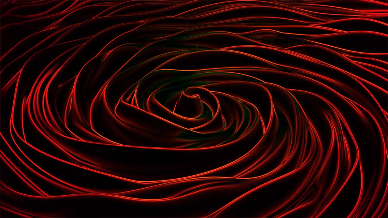 抽象的移动和旋转的形状在黑暗中的红色视频下载