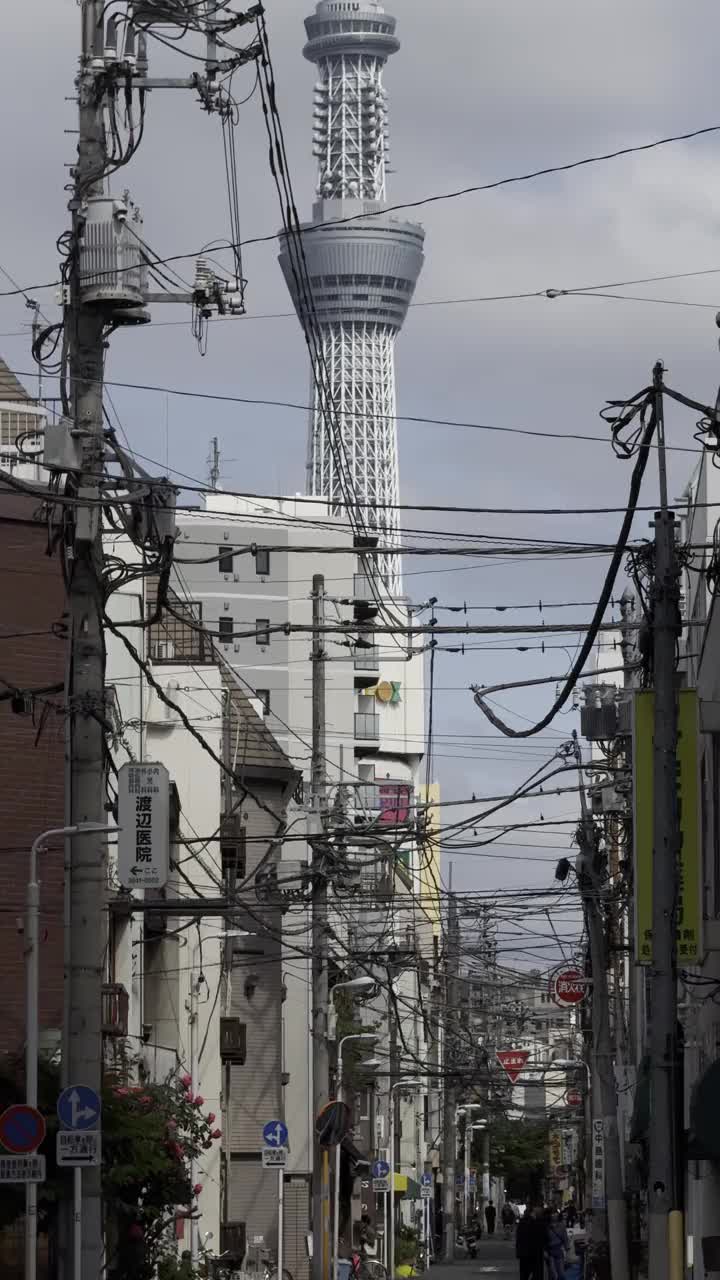 从浅草附近看到的东京天空树视频下载