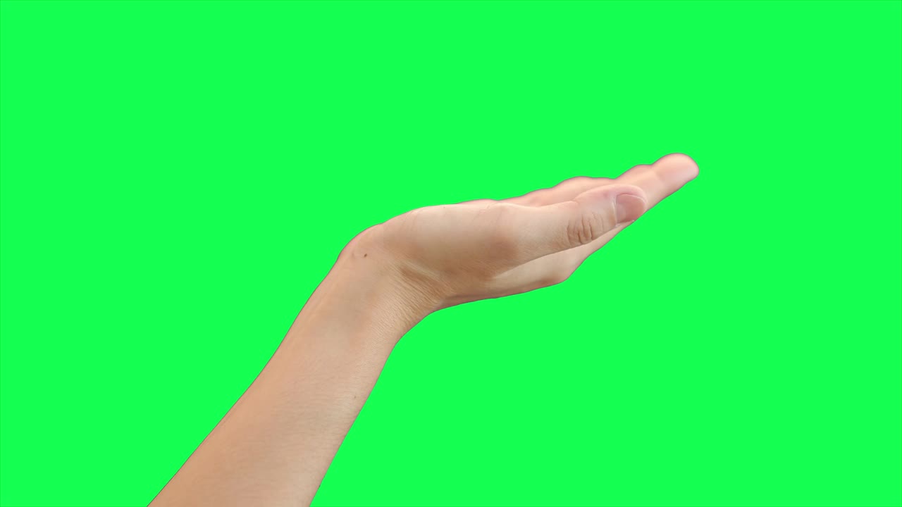 手的绿屏，绿屏，绿背景上的手视频下载