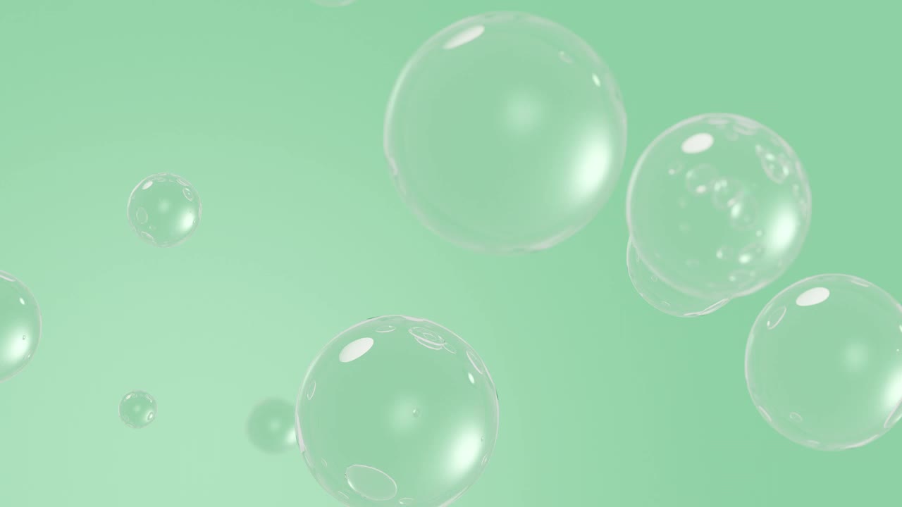 绿色气泡液体背景视频下载
