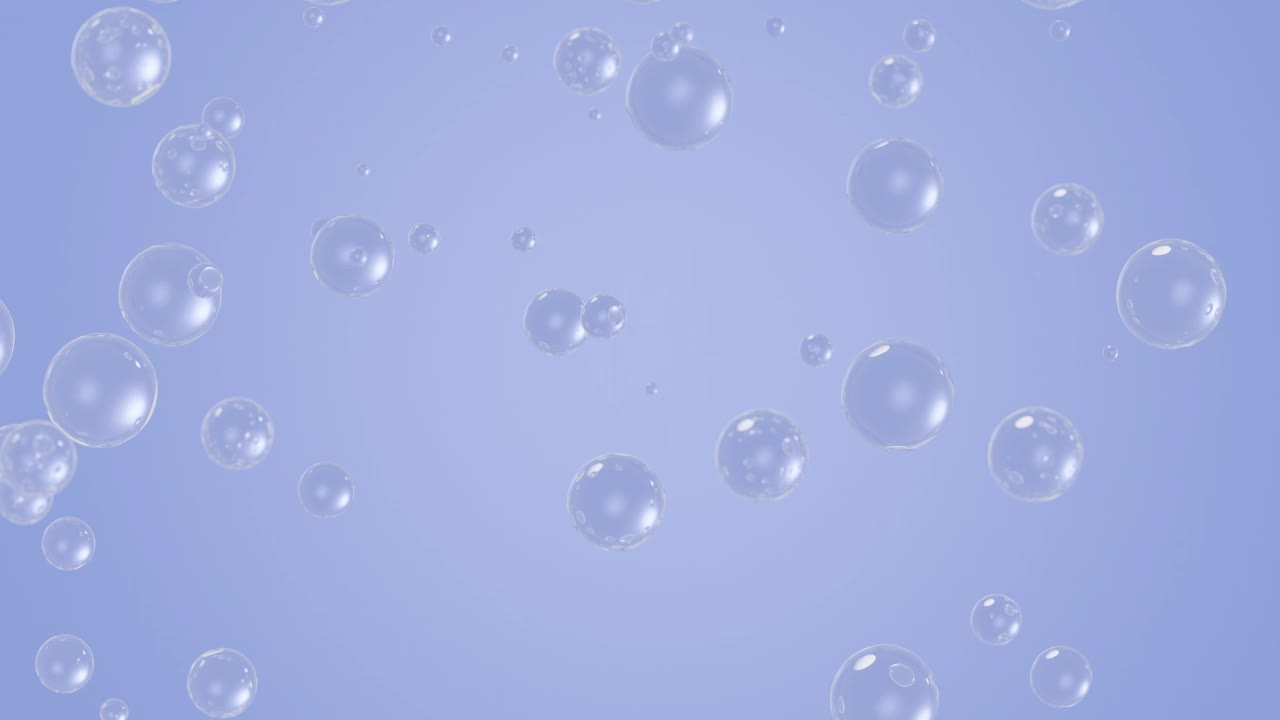 透明的蓝色气泡为美丽和科学的背景视频下载