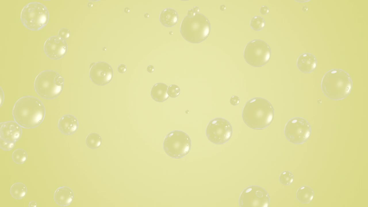 黄色液体气泡背景视频下载