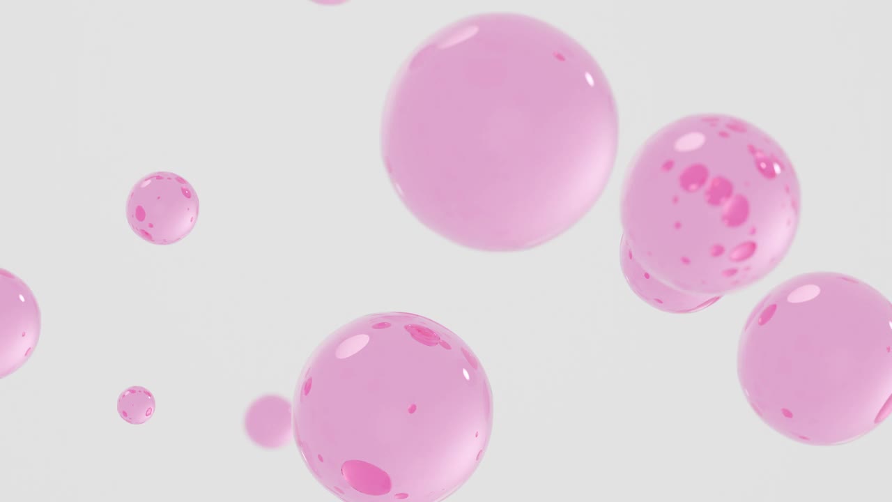 粉红色的血清液气泡背景视频下载