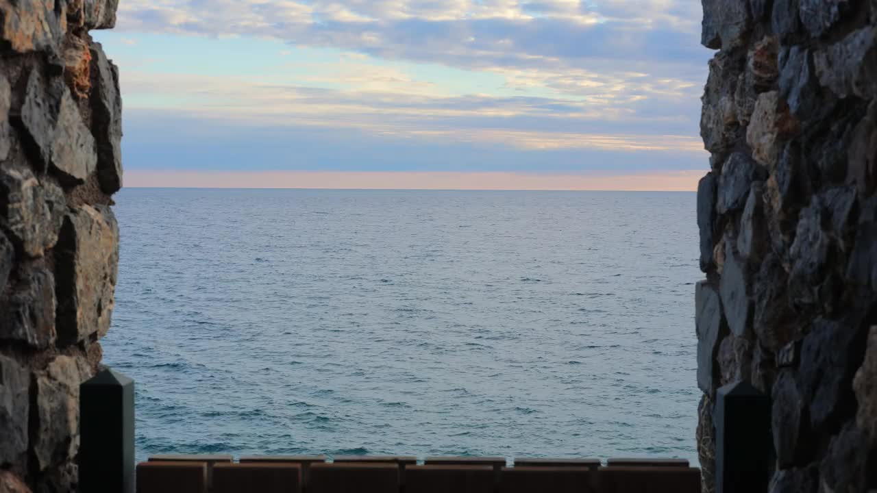 蒙特阿根廷海景，意大利托斯卡纳视频下载