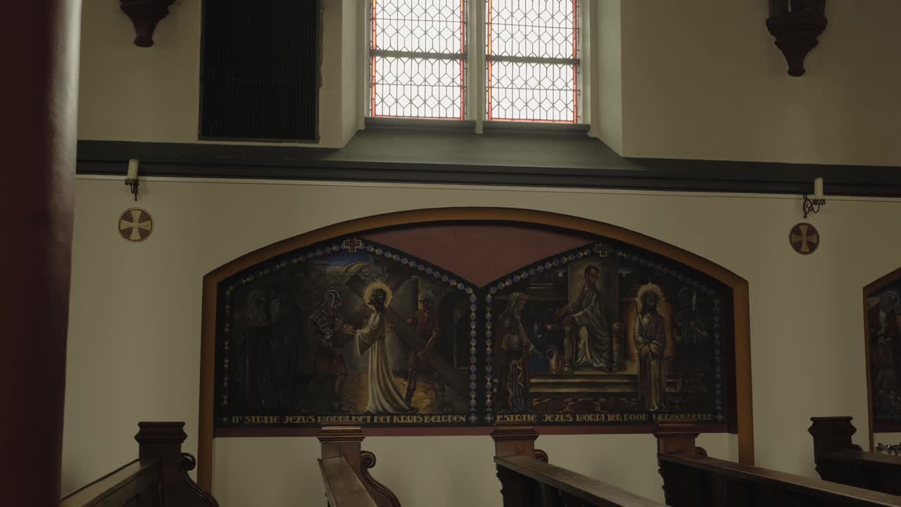 荷兰维尔斯特伦教堂内部视频下载
