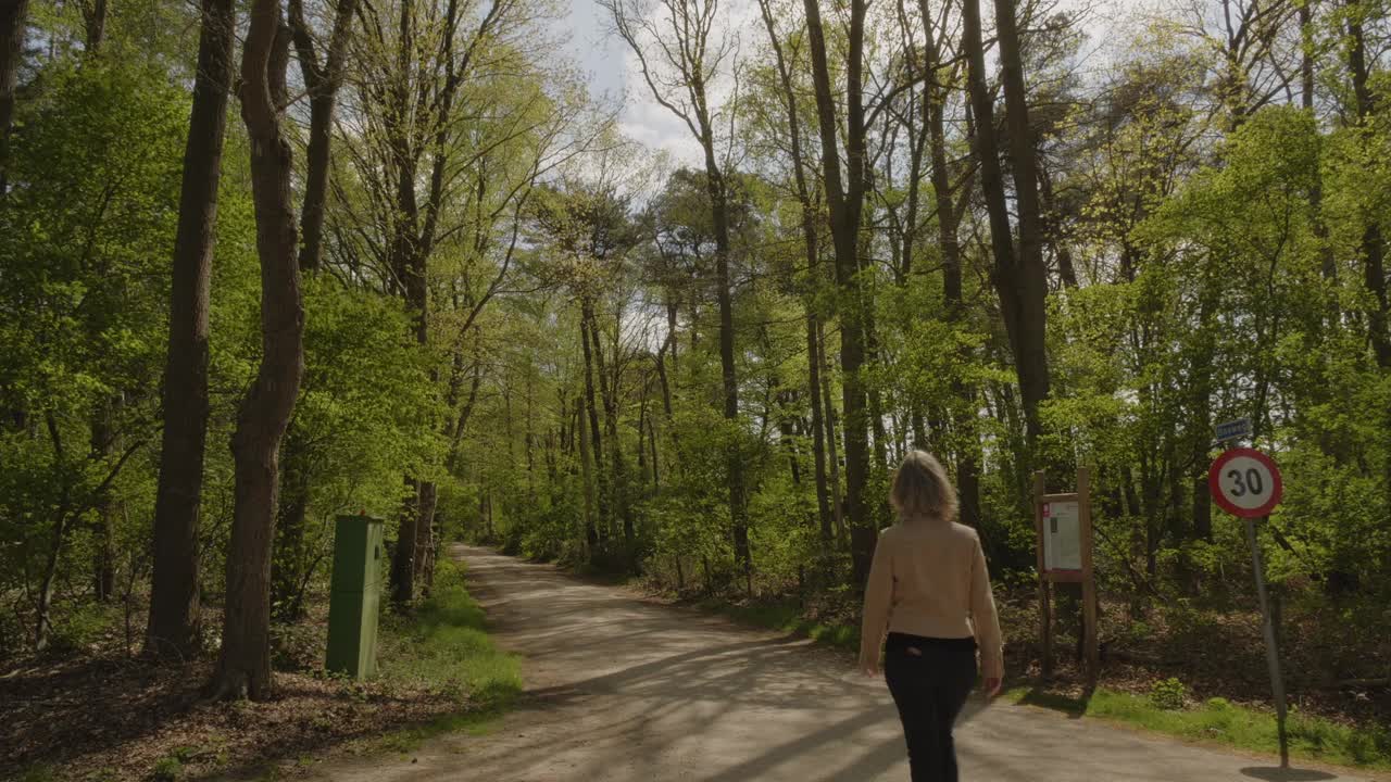 一个女人走进了Hessum的森林视频下载