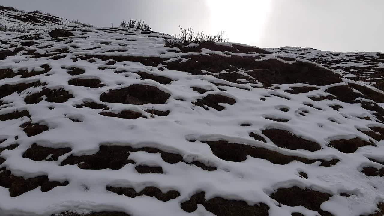 丘陵上的积雪视频下载