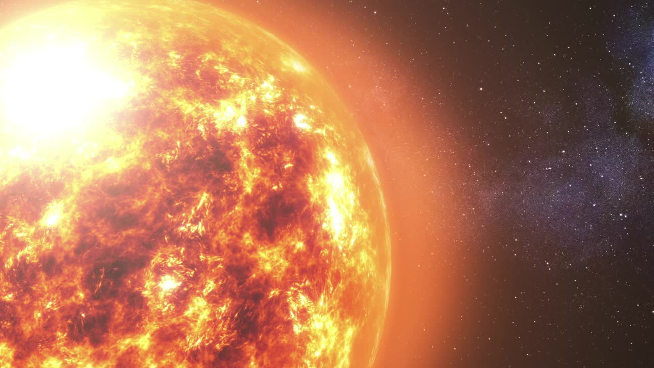 太阳或其它燃烧的行星的消亡过程视频下载