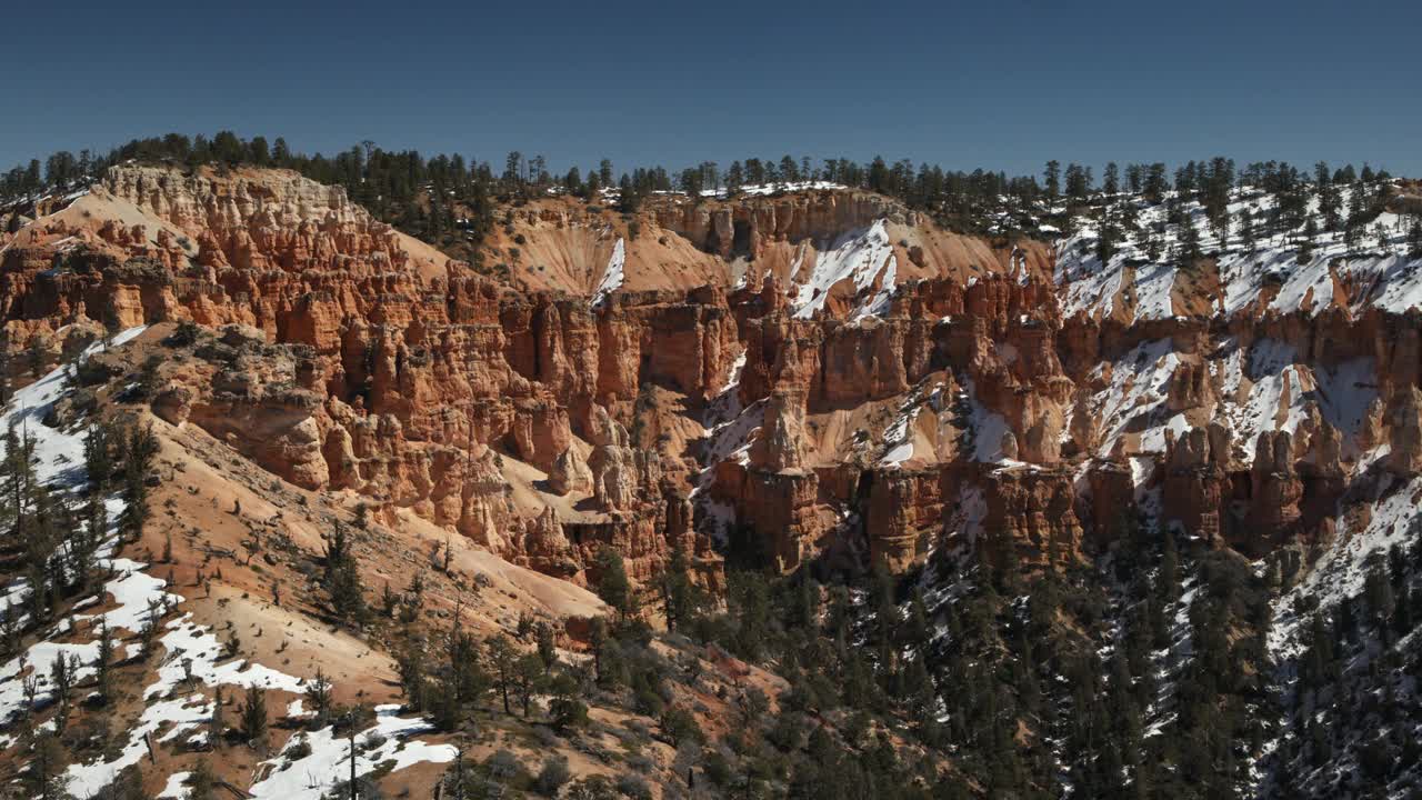 从空中俯瞰接近布莱斯峡谷的岩层/犹他州，美国视频下载