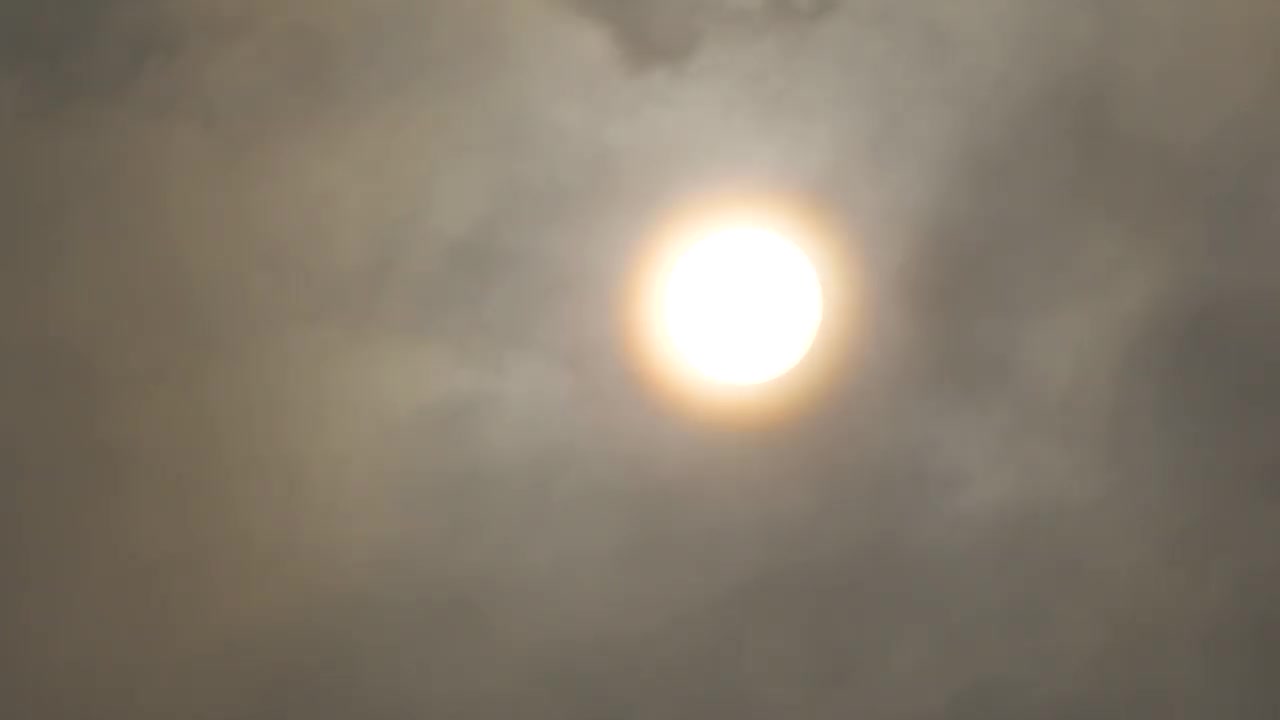 天空中的薄云遮住了太阳视频下载